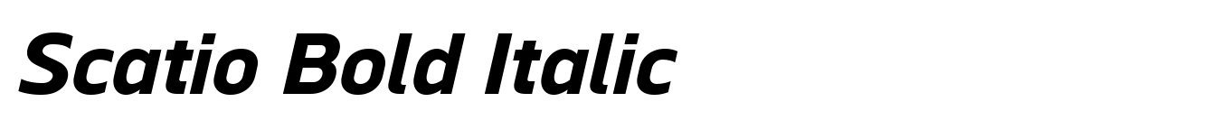 Scatio Bold Italic